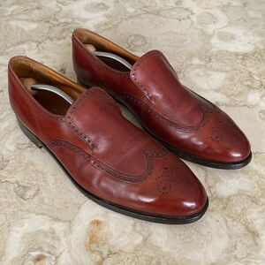 Peal & Co. For Brooks Brothers Slip On Wingtip Leather Shoes - Size 13D